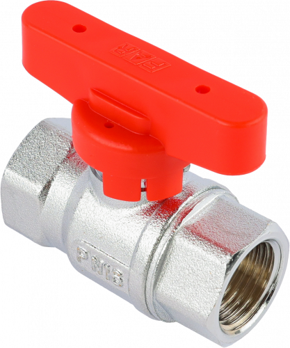 Кран шаровой FAR 1/2", ВР, красн. бабочка, хром
